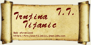 Trnjina Tijanić vizit kartica